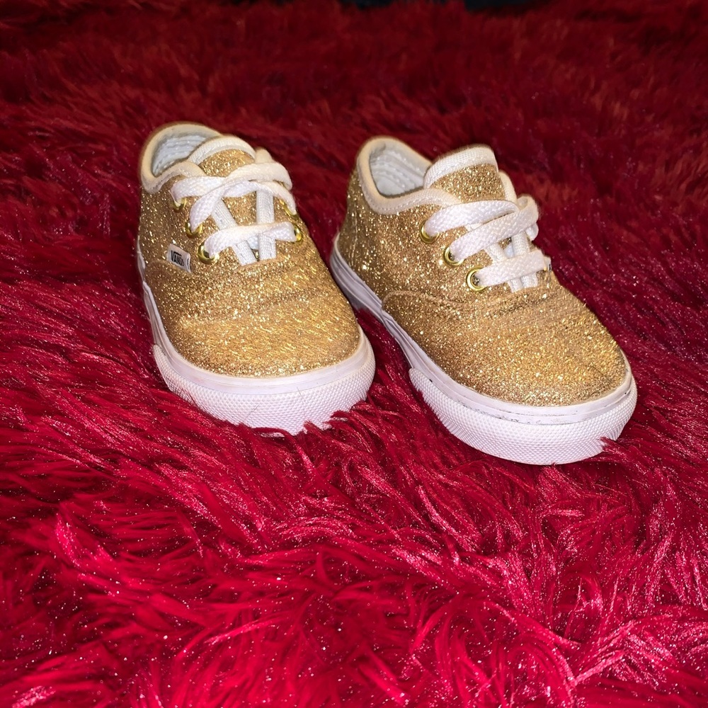 COPY - Girls gold glitter vans